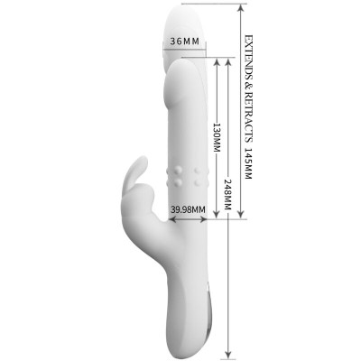 PRETTY LOVE REESE VIBRADOR CON ROTACION PLATEADO