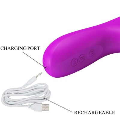 PRETTY LOVE REESE VIBRADOR CON ROTACION MORADO