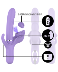 INTENSE BILLIE VIBRADOR MULTIFUNCION RECARGABLE SUCCIONADOR CON PULSADOR MORADO