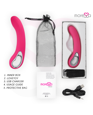 MORESSA NELSON MASAJEADOR PUNTO G PREMIUM SILICONE RECARGABLE MORESSA NELSON MASAJEADOR PUNTO G PREMIUM SILICONE RECARGABLE