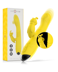 INTENSE TOKY VIBRADOR MULTIFUNCION RECARGABLE UP DOWN CON ESTIMULADOR DE CLITORIS AMARILLO