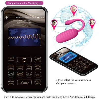 PRETTY LOVE CATALINA HUEVO VIBRADOR RECARGABLE ROSA APP GRATUITA