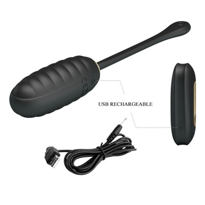 PRETTY LOVE DOREEN HUEVO VIBRADOR DE LUJO RECARGABLE NEGRO CONTROL REMOTO