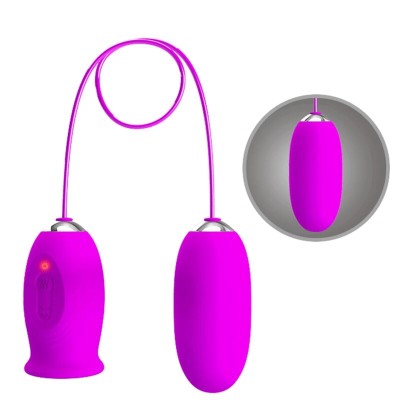 PRETTY LOVE DAISY HUEVO DUAL VIBRADOR RECARGABLE MORADO