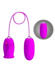 PRETTY LOVE DAISY HUEVO DUAL VIBRADOR RECARGABLE MORADO