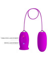 PRETTY LOVE DAISY HUEVO DUAL VIBRADOR RECARGABLE MORADO