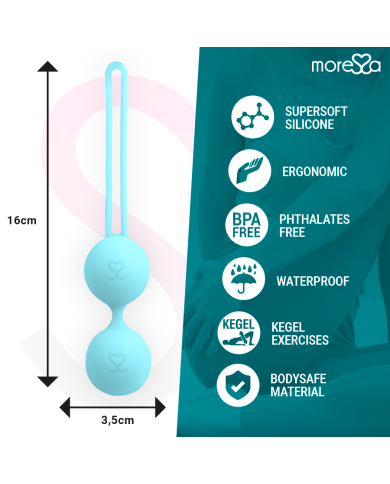 MORESSA OSIAN TWO ENTRENAMIENTO SUELO PELVICO 101gr PREMIUM SILICONA TURQUESA MORESSA OSIAN TWO ENTRENAMIENTO SUELO PELVICO 101gr PREMIUM SILICONA TURQUESA