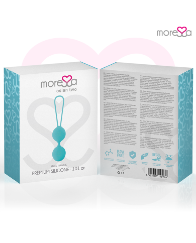 MORESSA OSIAN TWO ENTRENAMIENTO SUELO PELVICO 101gr PREMIUM SILICONA TURQUESA MORESSA OSIAN TWO ENTRENAMIENTO SUELO PELVICO 101gr PREMIUM SILICONA TURQUESA