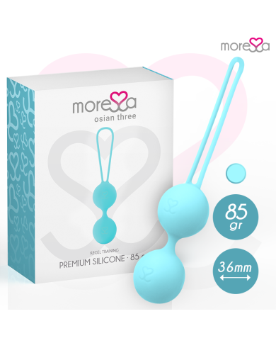 MORESSA OSIAN THREE ENTRENAMIENTO SUELO PELVICO 85 gr PREMIUM SILICONA TURQUESA MORESSA OSIAN THREE ENTRENAMIENTO SUELO PELVICO 85 gr PREMIUM SILICONA TURQUESA
