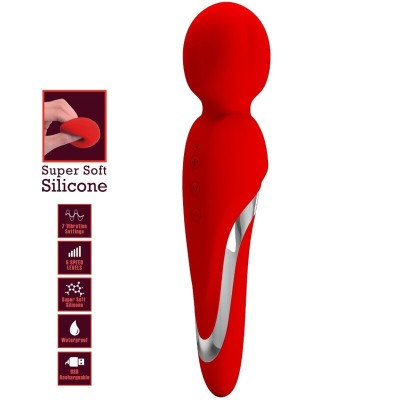 PRETTY LOVE WALTER VIBRADOR WAND ROJO