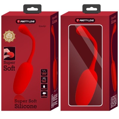 PRETTY LOVE KNUCKER HUEVO VIBRADOR RECARGABLE ROJO
