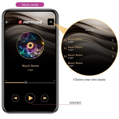 PRETTY LOVE AUGUST VIBRADOR DOBLE PLACER APP REMOTE