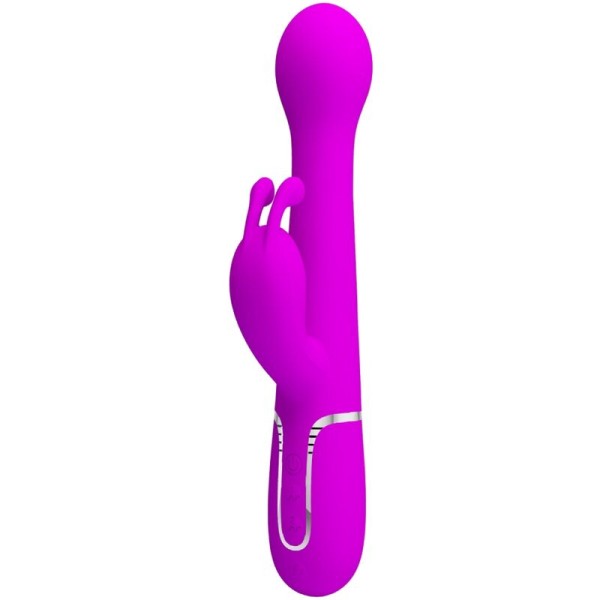 PRETTY LOVE DEJON VIBRADOR RABBIT 3 EN 1 MULTIFUNCION VIOLETA