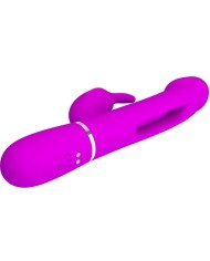 PRETTY LOVE KAMPAS VIBRADOR RABBIT 3 EN 1 MULTIFUNCION CON LENGUA FUCSIA