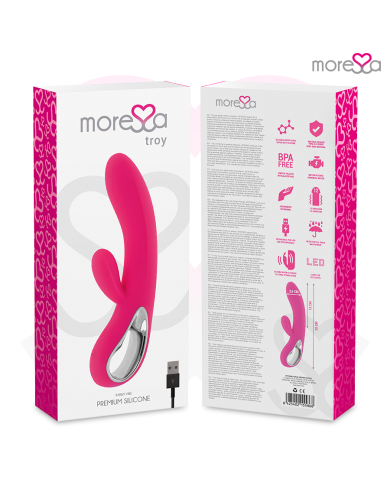 MORESSA TROY MASAJEADOR PUNTO G Y CLITORIS PREMIUM SILICONE RECARGABLE MORESSA TROY MASAJEADOR PUNTO G Y CLITORIS PREMIUM SILICONE RECARGABLE