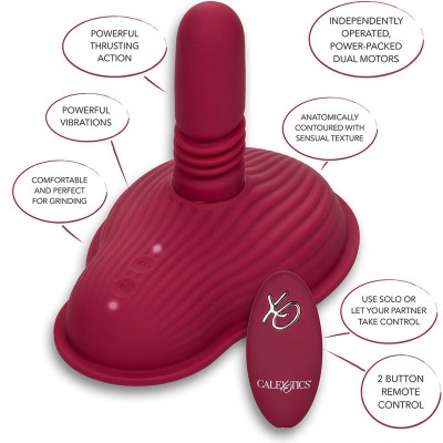 CALEXOTICS RIDER MASAJEADOR DOBLE MOTOR CONTROL REMOTO ROJO