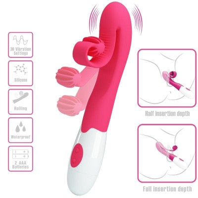 ROMANCE VIBRADOR Y ESTIMULADOR 30 VELOCIDADES ROSA
