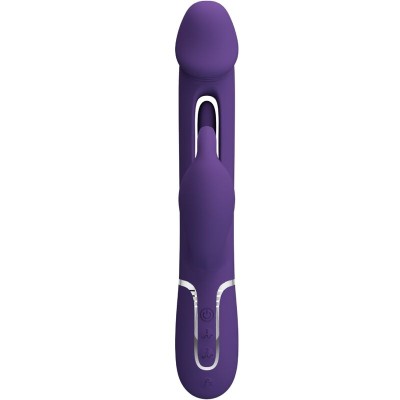 PRETTY LOVE KAMPAS VIBRADOR RABBIT 3 EN 1 MULTIFUNCION CON LENGUA VIOLETA