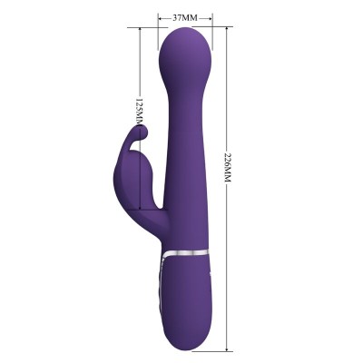 PRETTY LOVE DEJON VIBRADOR RABBIT 3 EN 1 MULTIFUNCION MORADO