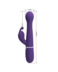 PRETTY LOVE DEJON VIBRADOR RABBIT 3 EN 1 MULTIFUNCION MORADO