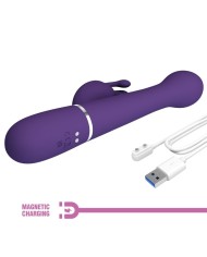 PRETTY LOVE DEJON VIBRADOR RABBIT 3 EN 1 MULTIFUNCION MORADO