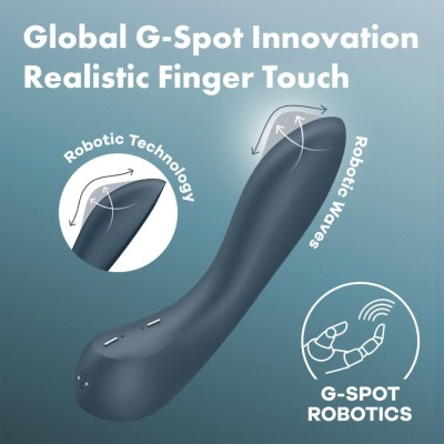 SATISFYER G SPOT WAVE 4 VIBRADOR 12 PROGRAMAS DE VIBRACION GRIS OSCURO