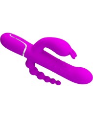 PRETTY LOVE CAMMY TRIPLE VIBRADOR MULTIFUNCION 4 EN 1 ROSA