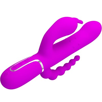 PRETTY LOVE CAMMY TRIPLE VIBRADOR MULTIFUNCION 4 EN 1 ROSA
