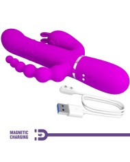 PRETTY LOVE CAMMY TRIPLE VIBRADOR MULTIFUNCION 4 EN 1 ROSA