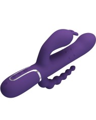 PRETTY LOVE CAMMY TRIPLE VIBRADOR MULTIFUNCION 4 EN 1 MORADO