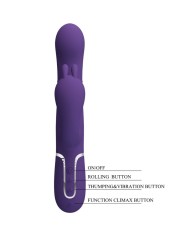 PRETTY LOVE CAMMY TRIPLE VIBRADOR MULTIFUNCION 4 EN 1 MORADO