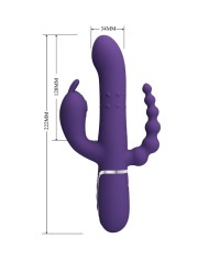 PRETTY LOVE CAMMY TRIPLE VIBRADOR MULTIFUNCION 4 EN 1 MORADO
