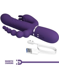 PRETTY LOVE CAMMY TRIPLE VIBRADOR MULTIFUNCION 4 EN 1 MORADO