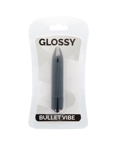 GLOSSY THIN VIBRADOR NEGRO