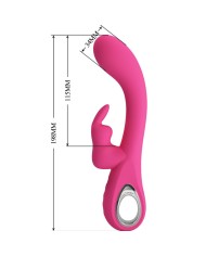 PRETTY LOVE NOVAK VIBRADOR RABBIT 12 VIBRACIONES ROSA