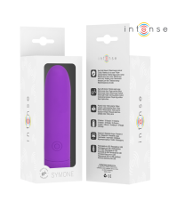 INTENSE SYMONE BALA VIBRADORA RECARGABLE POR USB 8 VIBRACIONES MORADO 10 X 22 CM