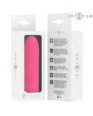 INTENSE SYMONE BALA VIBRADORA RECARGABLE POR USB 8 VIBRACIONES ROSA 10 X 22 CM