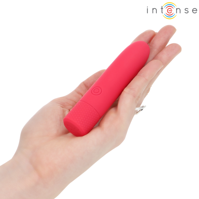 INTENSE SYMONE BALA VIBRADORA RECARGABLE POR USB 8 VIBRACIONES ROJO 10 X 22 CM