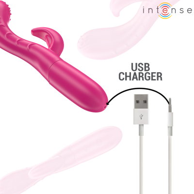 INTENSE AMARA VIBRADOR CON LENGUA ESTIMULADORA 10 VIBRACIONES ROSA