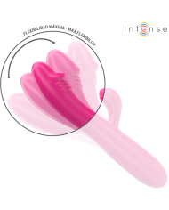 INTENSE IVY VIBRADOR FLEXIBLE 10 VIBRACIONES CON LENGUA ESTIMULADORA ROSA