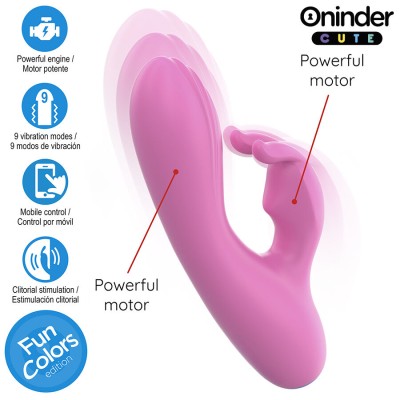 ONINDER CUTE LOVE BUNNY VIBRADOR PUNTO G Y CLITORIS APP MUNDIAL GRATUITA
