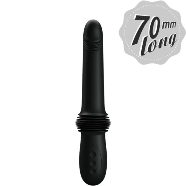 PRETTY LOVE PAZUZU VIBRADOR 3 MODOS DE EMPUJE NEGRO