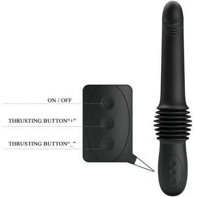 PRETTY LOVE PAZUZU VIBRADOR 3 MODOS DE EMPUJE NEGRO