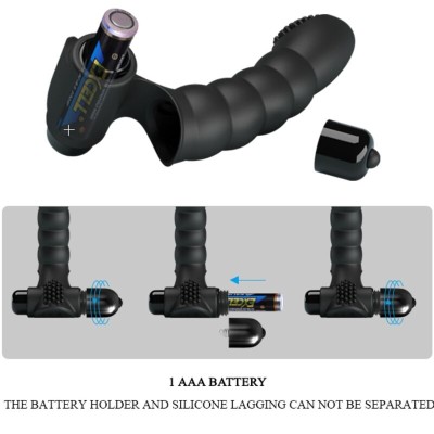 PRETTY LOVE ALEXANDER VIBRADOR DE DEDO 10 VIBRACIONES NEGRO