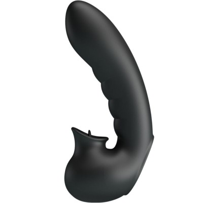 PRETTY LOVE HOBGOBLIN FUNDA VIBRADORA PARA DEDO 12 VIBRACIONES ESTIMULADOR CLITORIS NEGRO