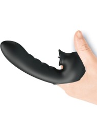 PRETTY LOVE HOBGOBLIN FUNDA VIBRADORA PARA DEDO 12 VIBRACIONES ESTIMULADOR CLITORIS NEGRO