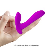 PRETTY LOVE MASAJEADOR VIBRADOR 12 VIBRACIONES CONTROL REMOTO MORADO