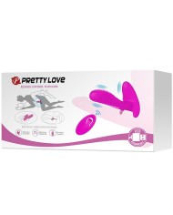 PRETTY LOVE MASAJEADOR VIBRADOR 12 VIBRACIONES CONTROL REMOTO MORADO
