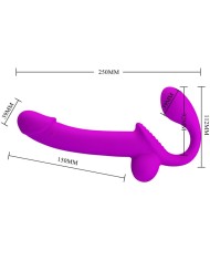 PRETTY LOVE KELPIE ESTIMULADOR STRAP ON DOBLE MORADO