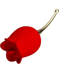 PRETTY LOVE ROSE LOVER ROSA ESTIMULADORA DE CLITORIS 12 VIBRACIONES ROJO